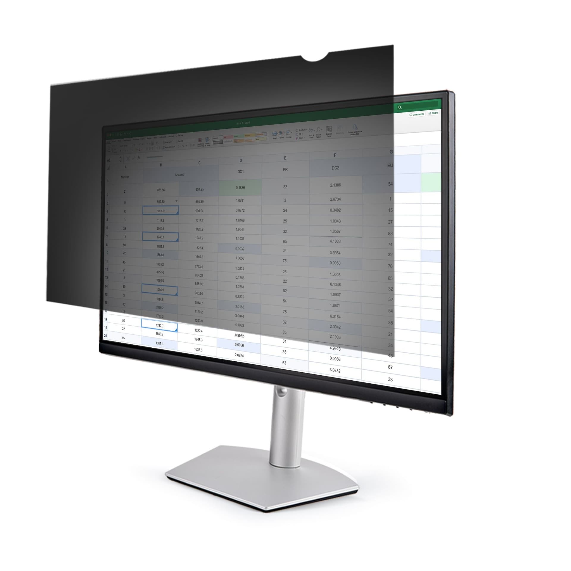 Startech.com filtro per la privacy per monitor da 22\" - filtro di protezione dello schermo - pellicola protettiva per la riduzione della luce blu - 16:10 widescreen - opaco/lucido - +/-30 gradi - PRIVACY-SCREEN-22MB