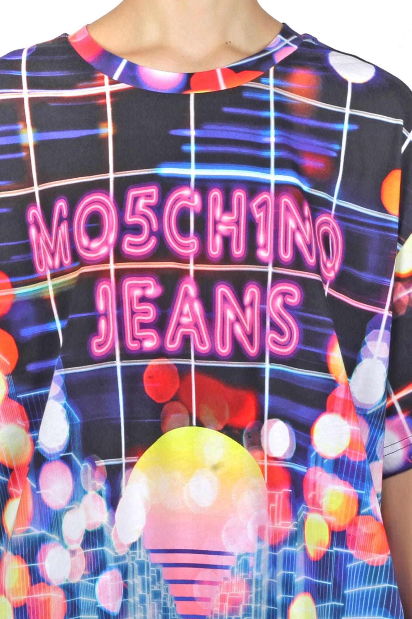 MO5CH1NO JEANS - MOSCHINO MO5CH1NO JEANS - Moschino - T-shirt - 421600 - Multicolor da donna in T-shirt Drestige - Casamassima, commercioVirtuoso.it