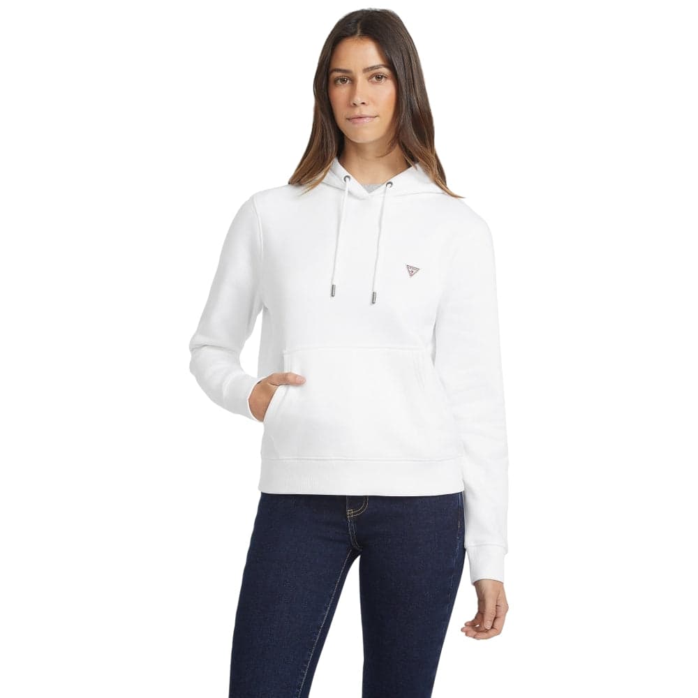 Guess felpa bianca cappuccio mini logo GJ W4YQ04 KC811 G011