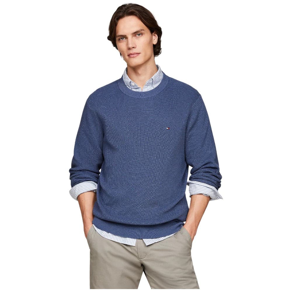 Tommy Hilfiger maglioncino blu avion strutturto MW0MW35470