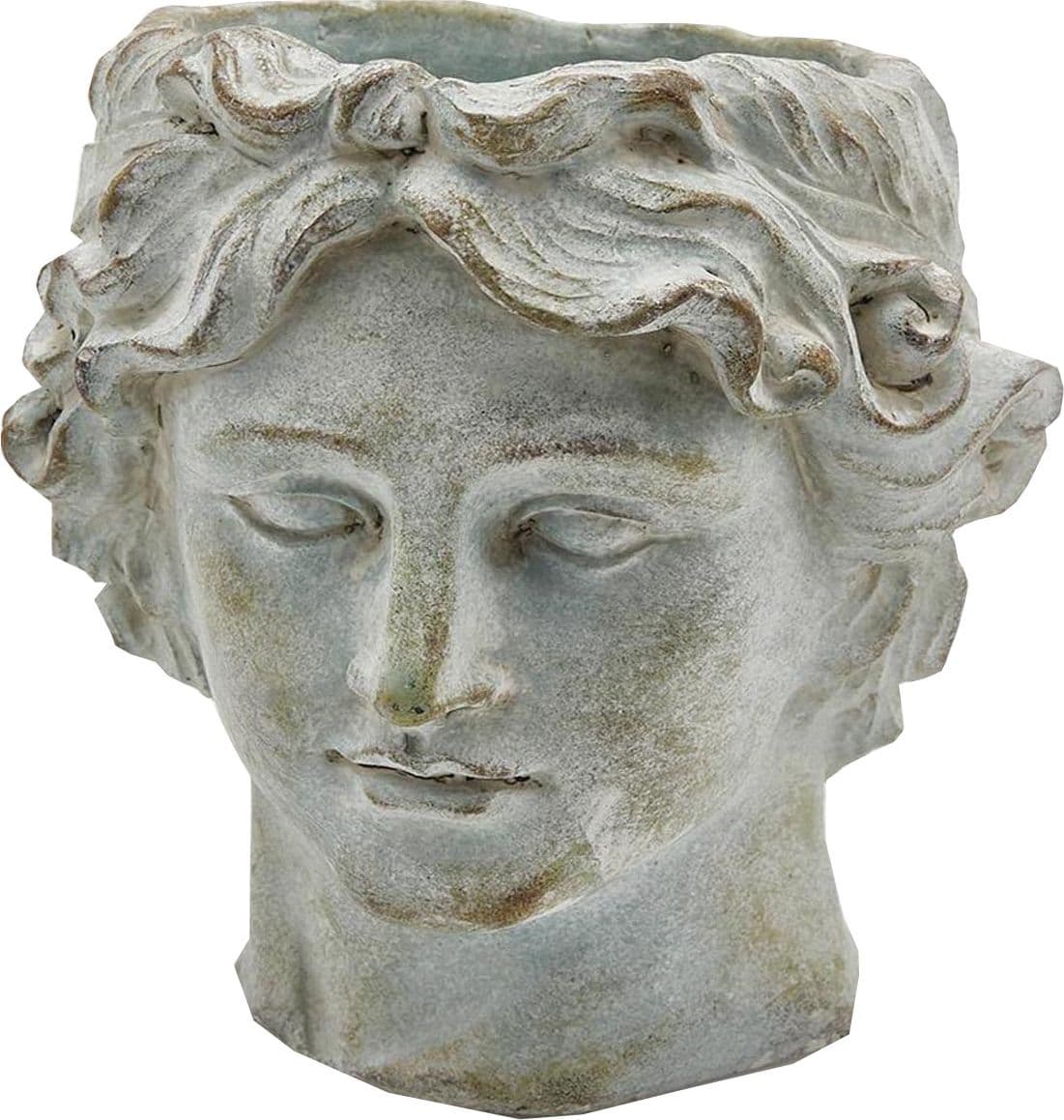 Statua decorativa vaso testa da giardino e veranda scultura greca Bianca – Testa Apollo – Edg Di Enzo De Gasperi