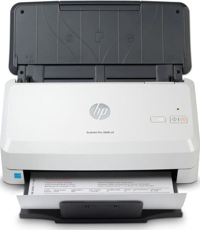 Hp scanjet pro 3000 s4 scanner a foglio 600 x 600 dpi a4 nero, bianco - 6FW07A#B19