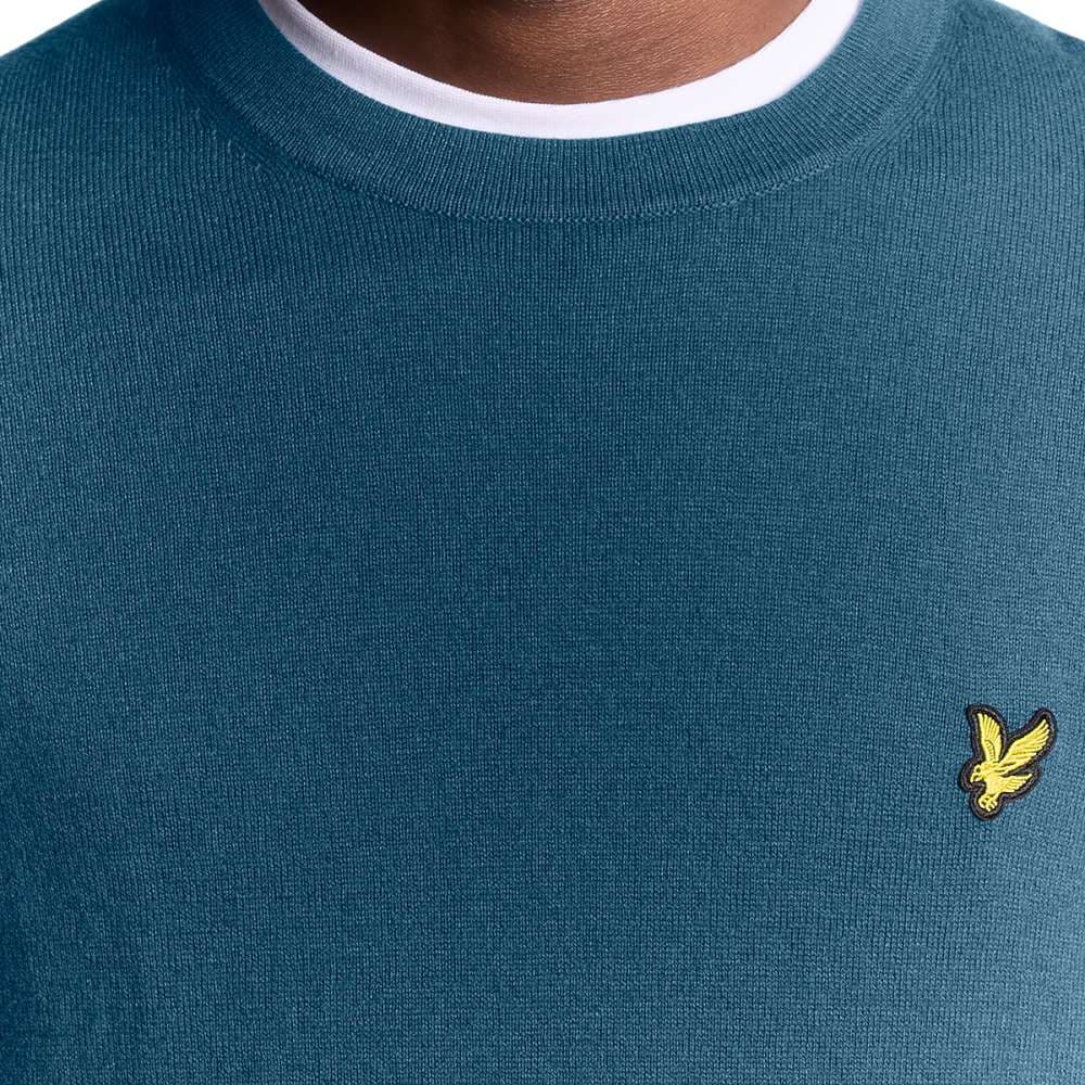 Lyle & Scott pullover merino blu acqua KN2110VC in Maglioni Prodotti di Classe - Nocera Superiore, commercioVirtuoso.it