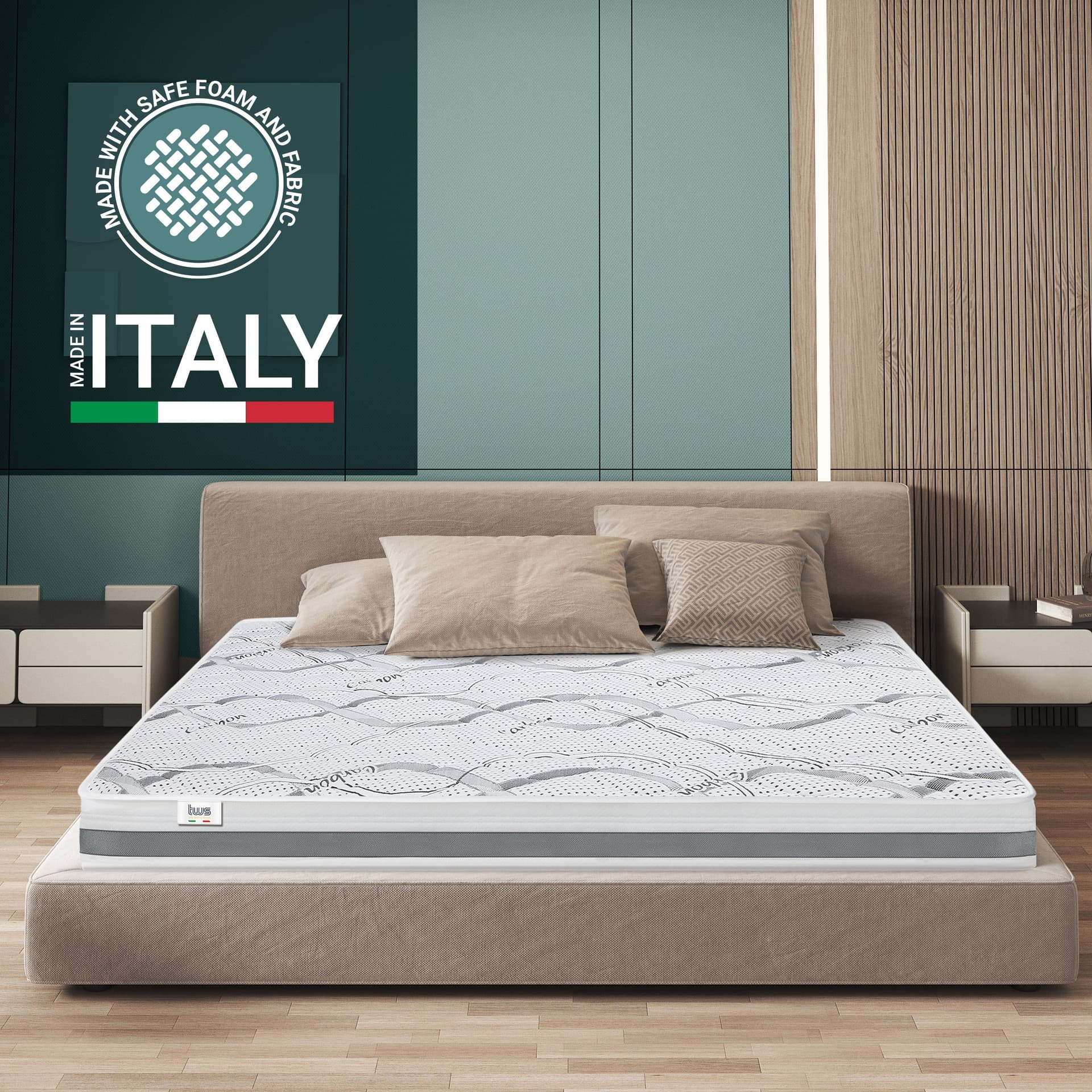 Materasso Matrimoniale CARBON Memory Premium Quality | Altezza 16 cm | Made in Italy in Materassi The White Stone - San Donà di Piave, commercioVirtuoso.it