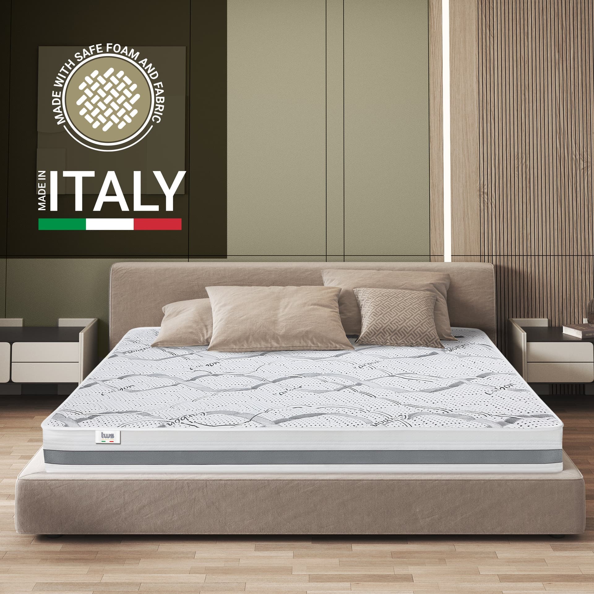 Materasso una piazza e mezza CARBON Memory Premium Quality | Altezza 20 cm | Made in Italy in Materassi The White Stone - San Donà di Piave, commercioVirtuoso.it