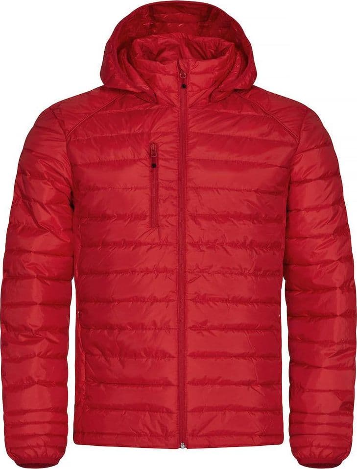 Piumino Hudson Rosso Giacca con Cappuccio Imbottita Taglie Forti in Giacche impermeabili Dresswork - Como, commercioVirtuoso.it