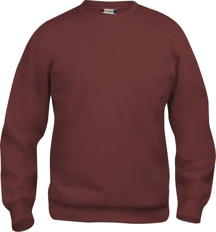 Felpa Clique Basic Bordeaux Girocollo in Felpe senza cappuccio Dresswork - Como, commercioVirtuoso.it