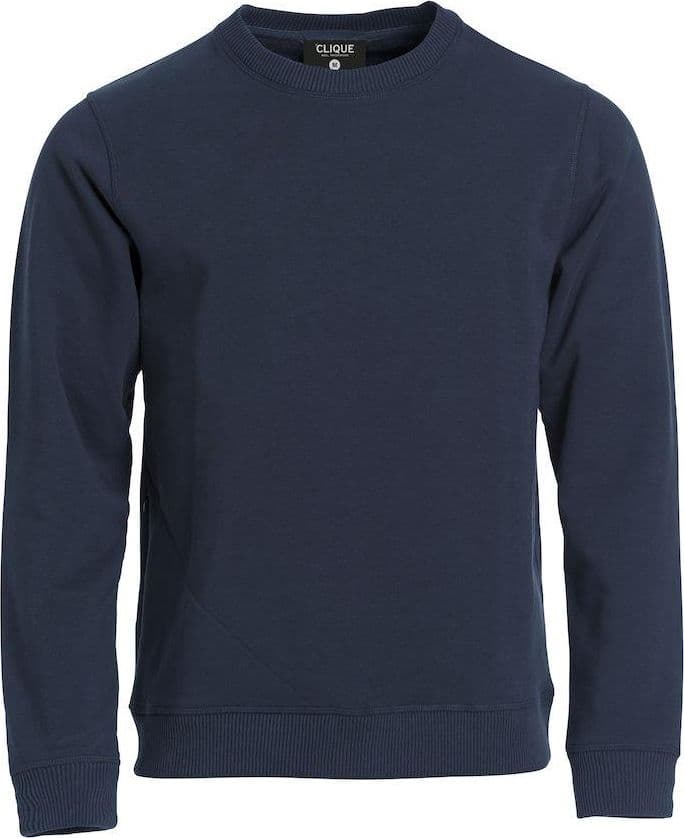Felpa Classic Girocollo Blu Felpa Alta Grammatura con Taschino Nascosto in Felpe senza cappuccio Dresswork - Como, commercioVirtuoso.it