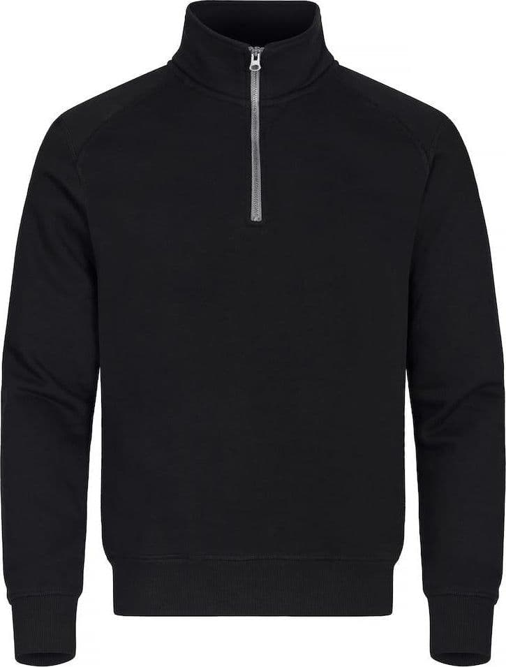 Felpa Classic Mezza Zip Nero Taglie Forti in Felpe senza cappuccio Dresswork - Como, commercioVirtuoso.it