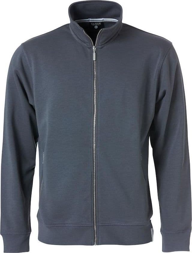 Felpa Clique Classic Grigio French Terry Jacket Zip Intera Uomo in Felpe senza cappuccio Dresswork - Como, commercioVirtuoso.it