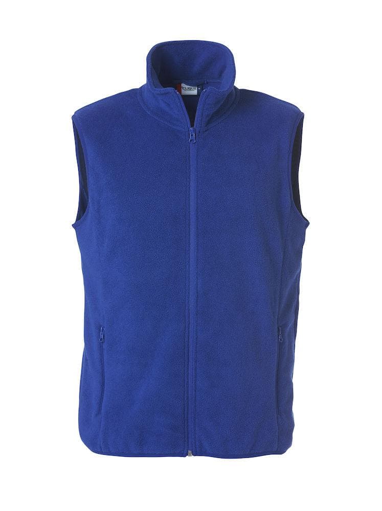 Gilet Pile Clique Basic Royal Azzurro con Tasche Smanicato in Pile Antivento in Maglie e pile Dresswork - Como, commercioVirtuoso.it