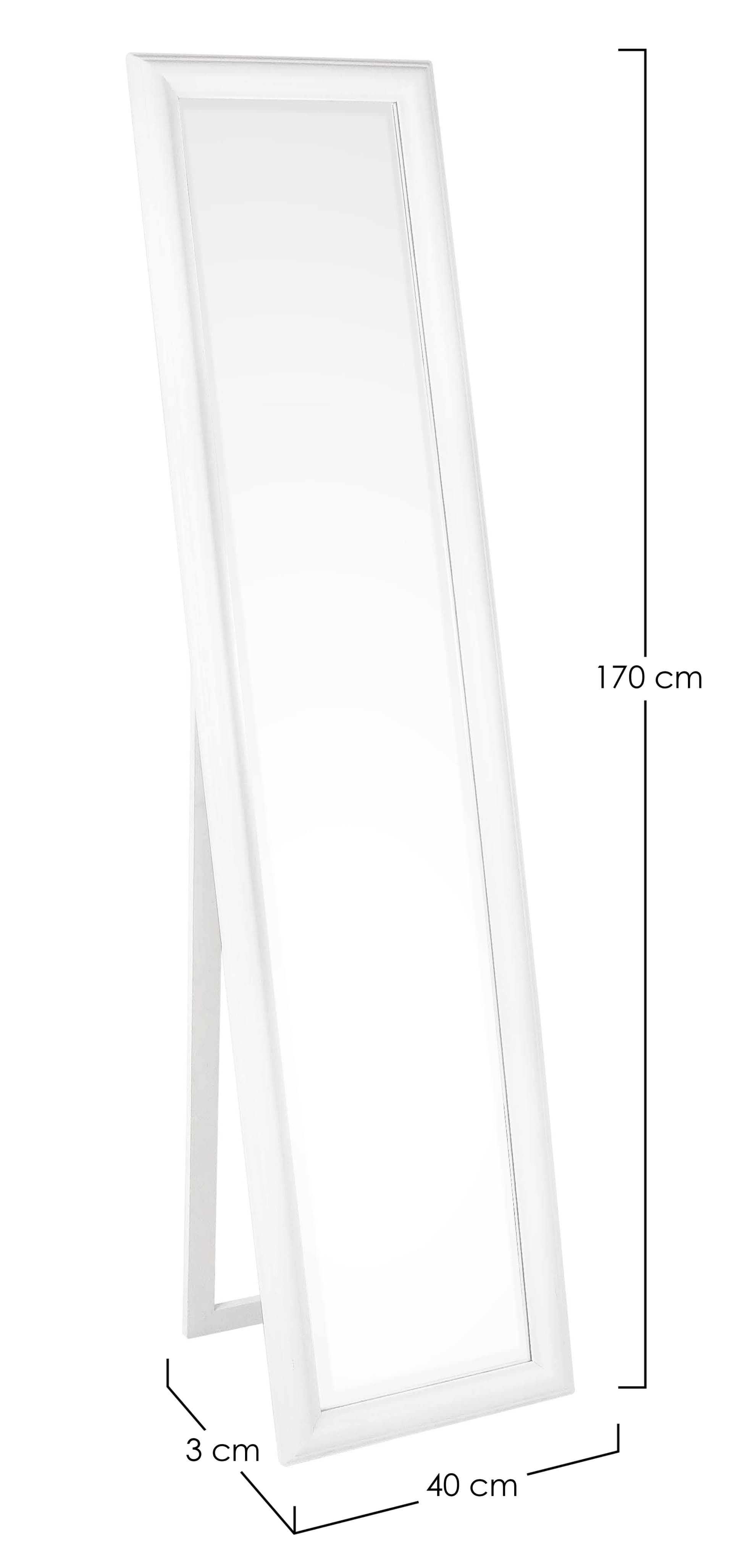 Specchio "Sanzio" da terra con cornice in legno h 170 cm bagno e soggiorno in Specchi da parete Decor Space - Altamura, commercioVirtuoso.it