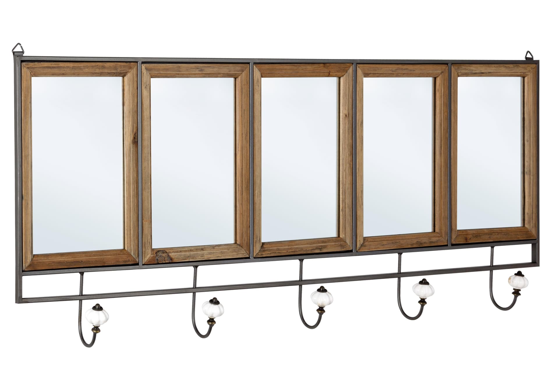 Specchio da parete con cornice e appendino in acciaio "Border" 103.5 a - 8 b - 40 h cm in Specchi da parete Decor Space - Altamura, commercioVirtuoso.it