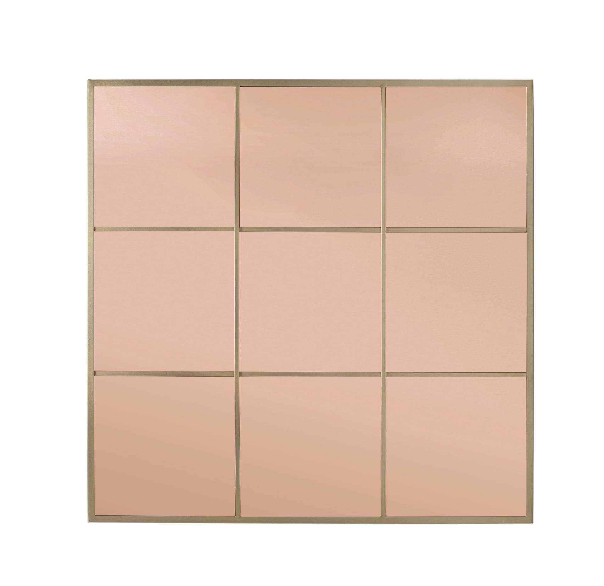 Specchio con cornice in acciaio "Window" h 90x3x90 cm in Specchi da parete Decor Space - Altamura, commercioVirtuoso.it