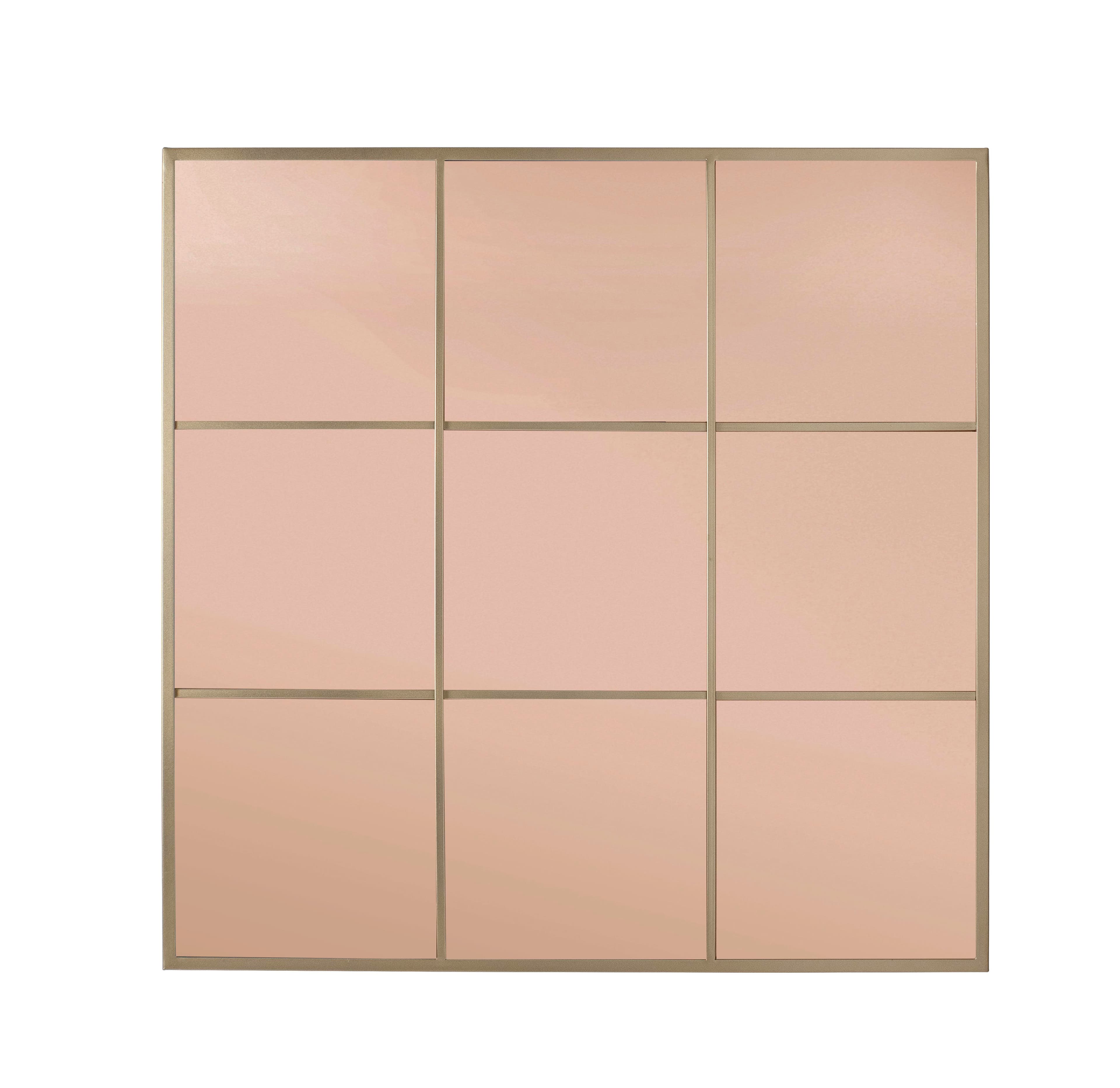 Specchio con cornice in acciaio "Window" h 90x3x90 cm in Specchi da parete Decor Space - Altamura, commercioVirtuoso.it