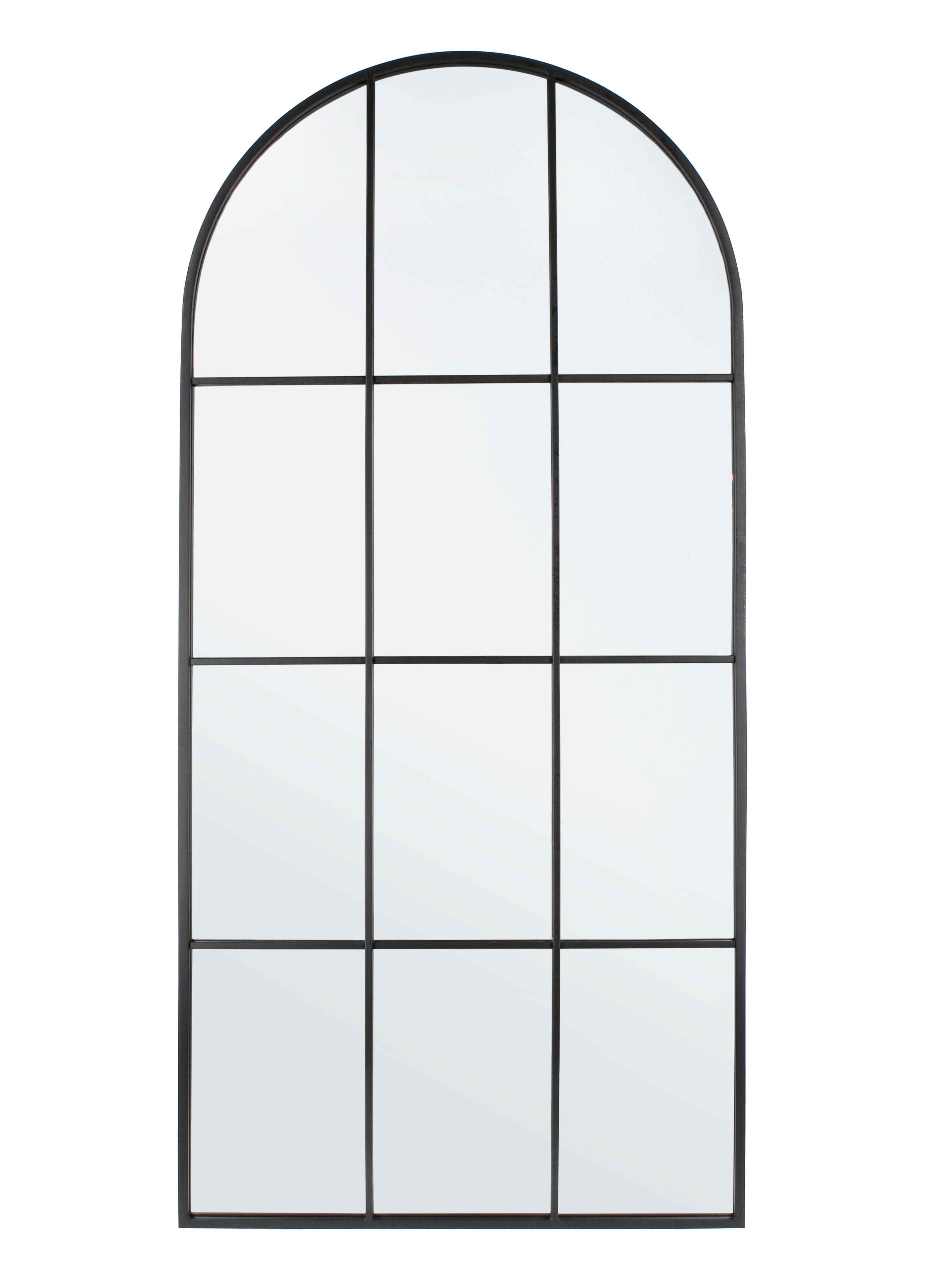 Specchio con cornice in metallo "Window" con piedistallo h 80x2,5x170 cm in Specchi da parete Decor Space - Altamura, commercioVirtuoso.it