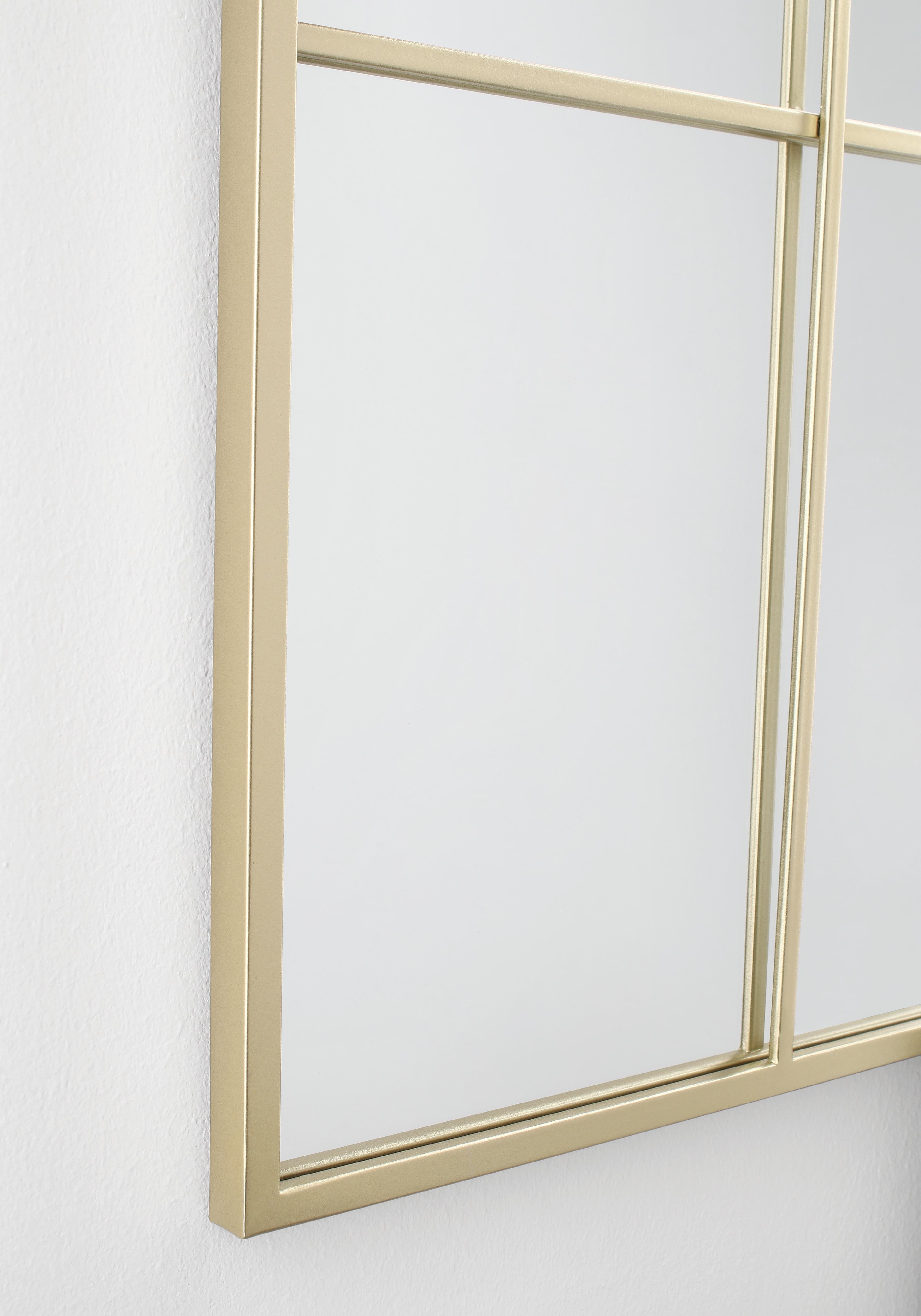 Specchio con cornice in metallo "Window" con piedistallo h 80x2,5x170 cm in Specchi da parete Decor Space - Altamura, commercioVirtuoso.it