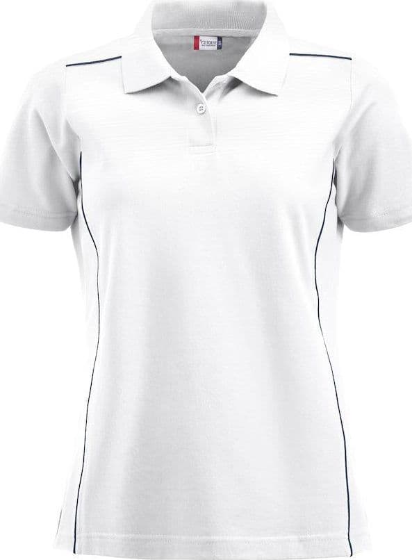 Polo Alpena Bianco Polo Donna con Profili in Polo Dresswork - Como, commercioVirtuoso.it