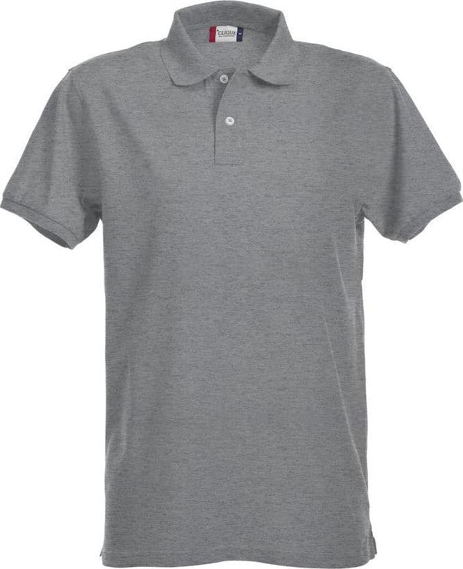 Polo Clique Premium Grigio MelangeElasticizzata  215 Grammi Taglie Forti in Polo Dresswork - Como, commercioVirtuoso.it