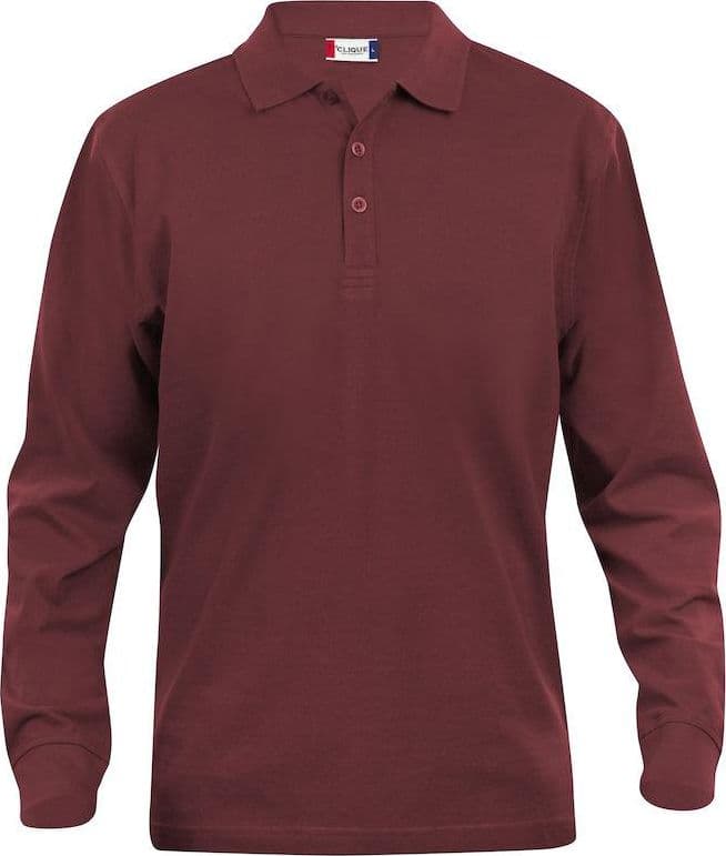 Polo Clique Classic Lincoln Manica Lunga Bordeaux 200 Grammi in Polo Dresswork - Como, commercioVirtuoso.it