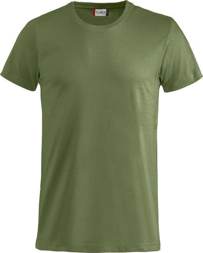 T-Shirt Clique Basic Verde Militare Taglie Forti 145 gr in T-shirt Dresswork - Como, commercioVirtuoso.it