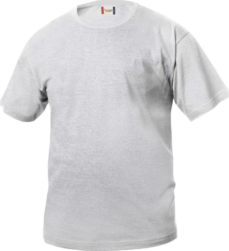 T-Shirt Clique Basic Grigio Cenere Bambino 145 gr in T-shirt Dresswork - Como, commercioVirtuoso.it