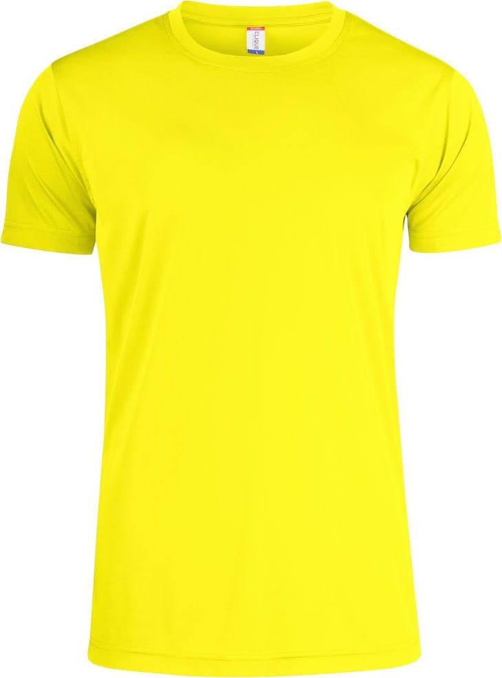 Basic Active-T Giallo Fluo T-Shirt Tessuto Tecnico Sportivo Asciugatura Rapida in T-shirt Dresswork - Como, commercioVirtuoso.it