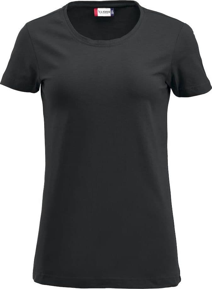 T-Shirt Carolina Nero Manica Corta Maglietta Clique Donna Elasticizzata in T-shirt Dresswork - Como, commercioVirtuoso.it