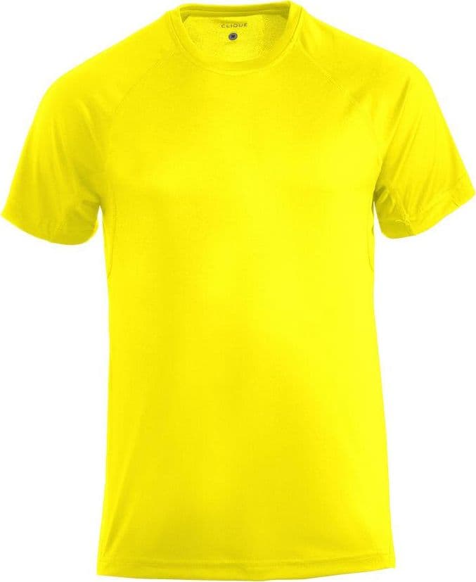 T-Shirt Active Giallo Fluo Maglietta Uomo Tessuto Tecnico Asciugatura Rapida in T-shirt Dresswork - Como, commercioVirtuoso.it