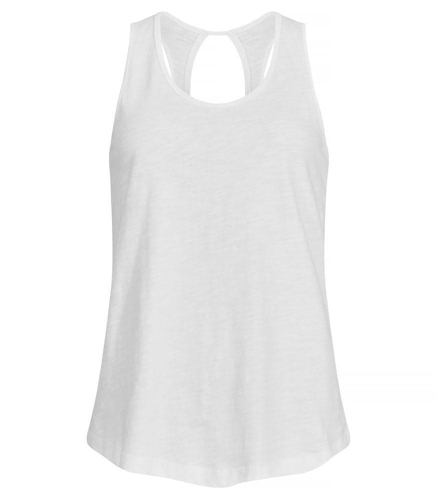 Canotta Slub Bianco Top Donna Clique Cotone Fiammato in T-shirt Dresswork - Como, commercioVirtuoso.it