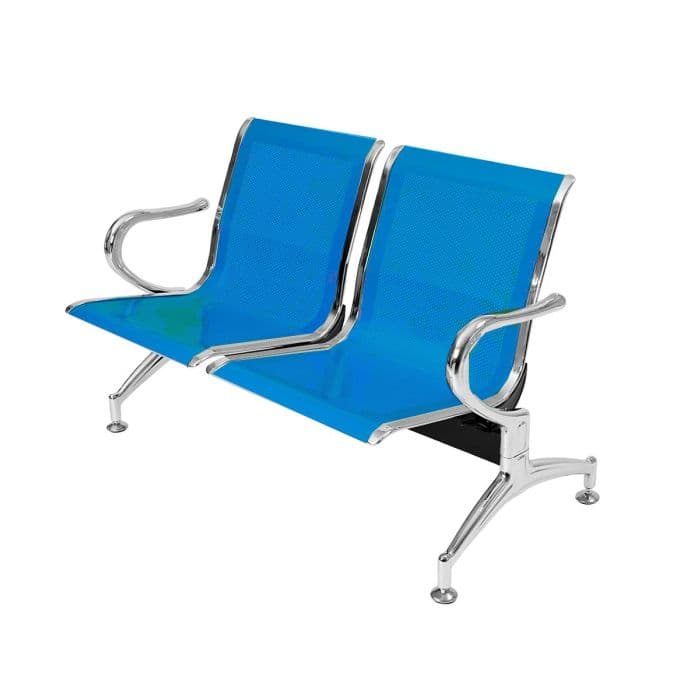 Panca per sala attesa ufficio studio in acciaio a 2 posti - colore blu in Sedie per sale riunioni CarrelloDigitale.it - Seclì, commercioVirtuoso.it