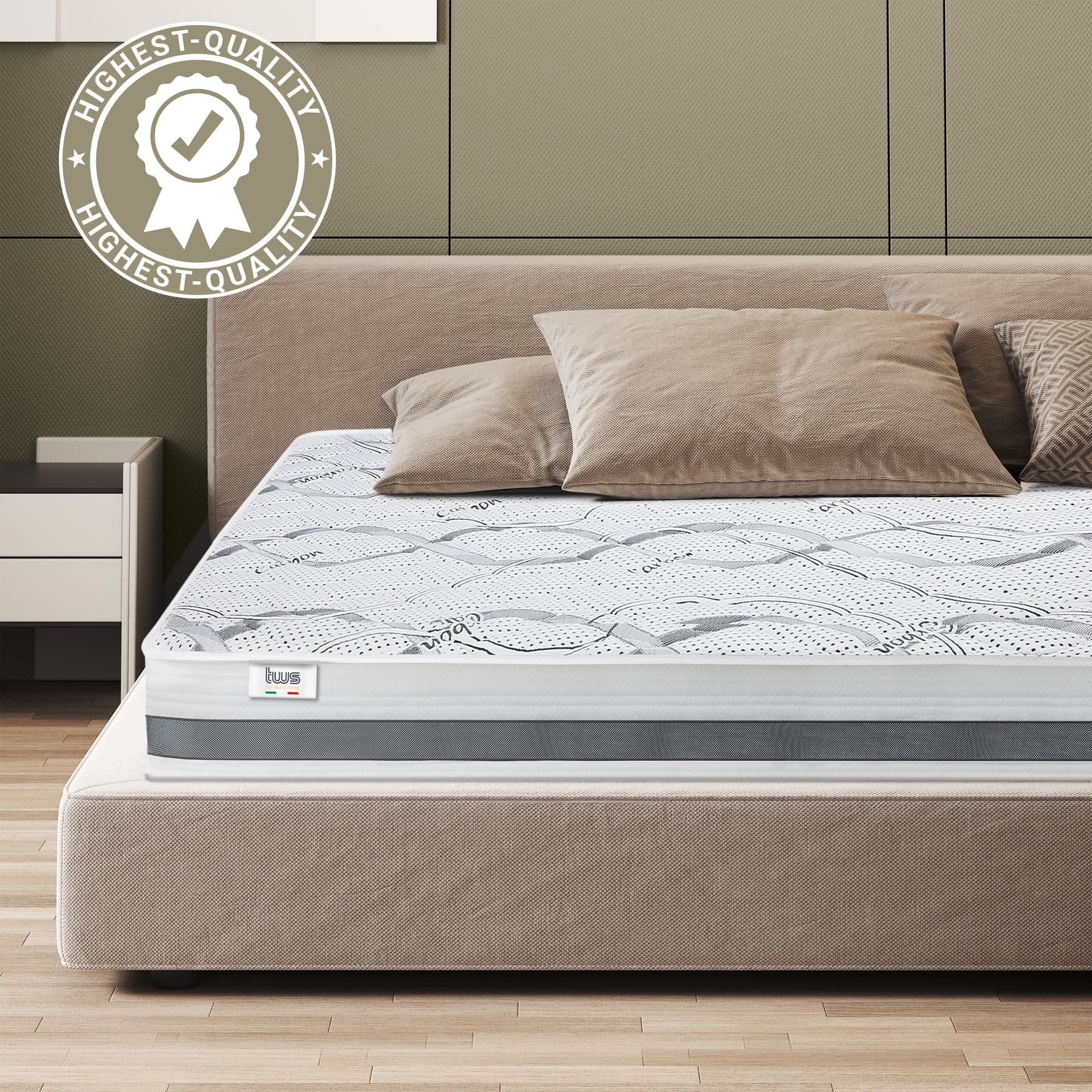 Materasso singolo CARBON Memory Premium Quality | Altezza 20 cm | Made in Italy in Materassi The White Stone - San Donà di Piave, commercioVirtuoso.it