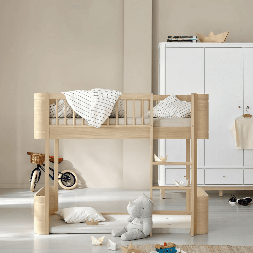 Letto a soppalco basso Oliver Furniture Wood Mini + in Letti La Casa Del Bebè - Napoli, commercioVirtuoso.it