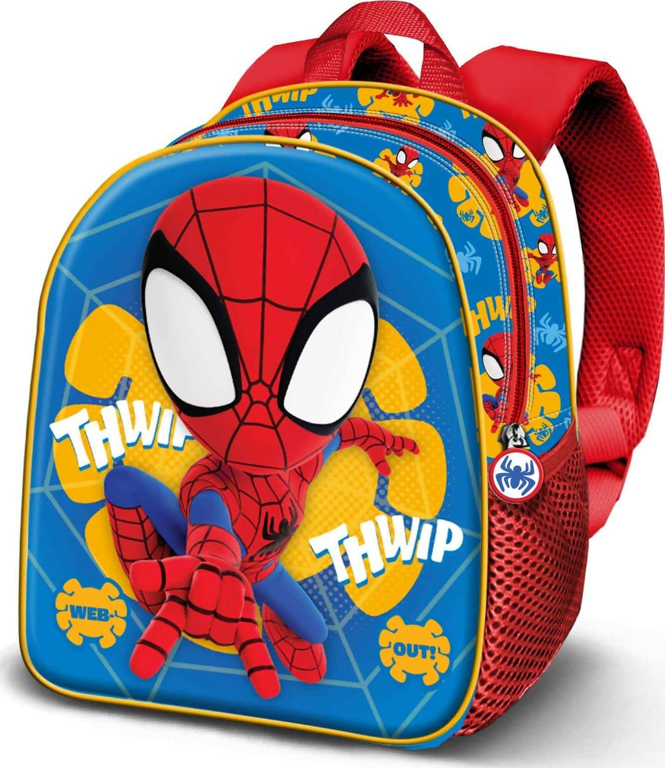 Marvel Spiderman Web Out-Zainetto 3D Elite, Blu
