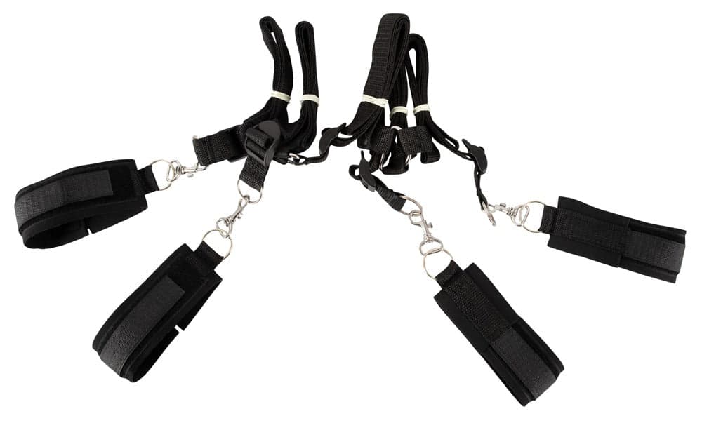 Bondge kit letto Fetish Fantasy Polsiere Cavigliere Blindfold Regolabile nero in prodotto Erosdom - Palmi, commercioVirtuoso.it