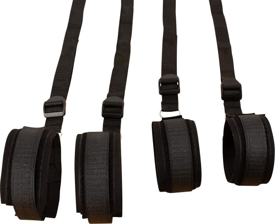 Bondge kit letto Fetish Fantasy Polsiere Cavigliere Blindfold Regolabile nero in prodotto Erosdom - Palmi, commercioVirtuoso.it