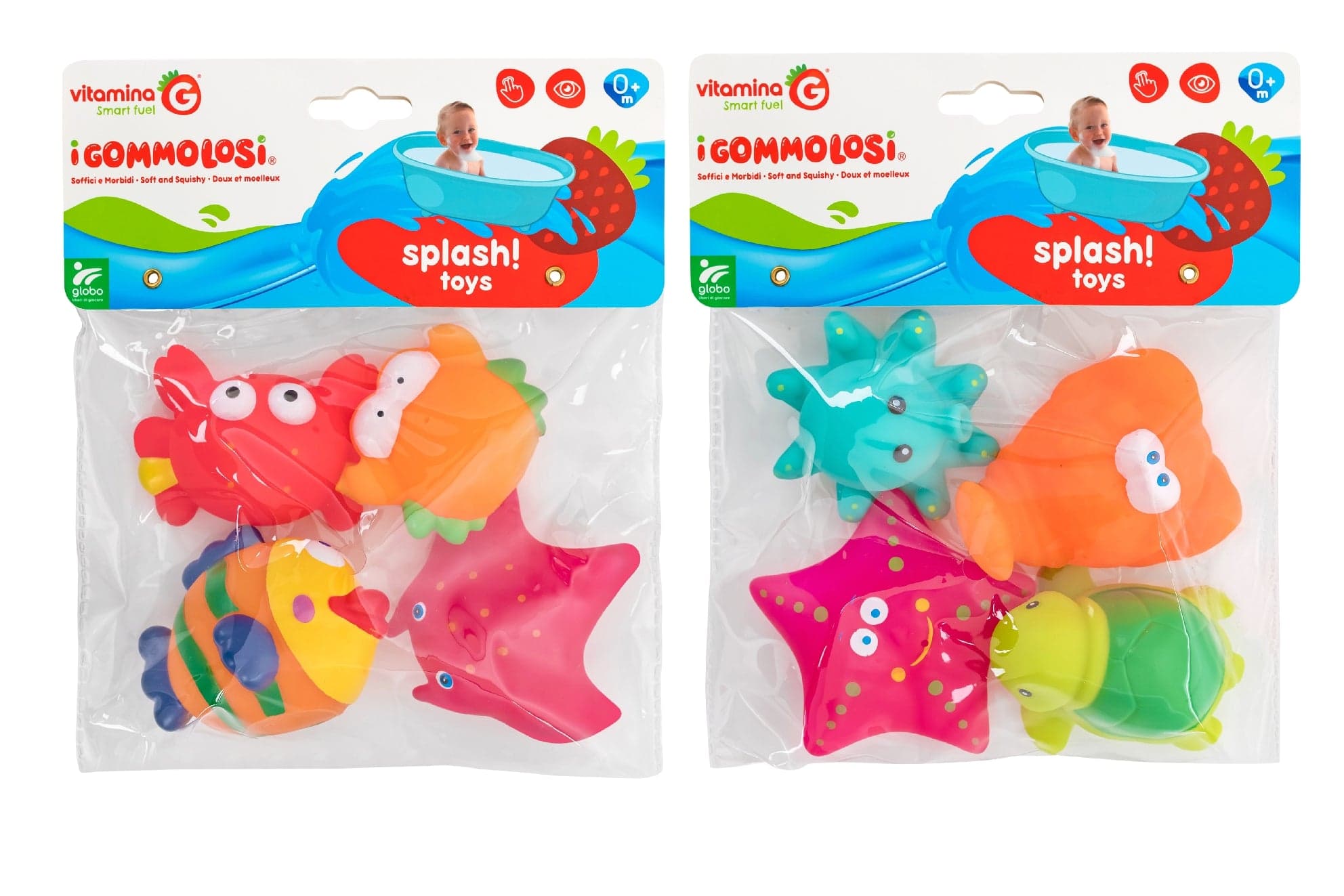 Gommolosi animali marini 4pz 2ass