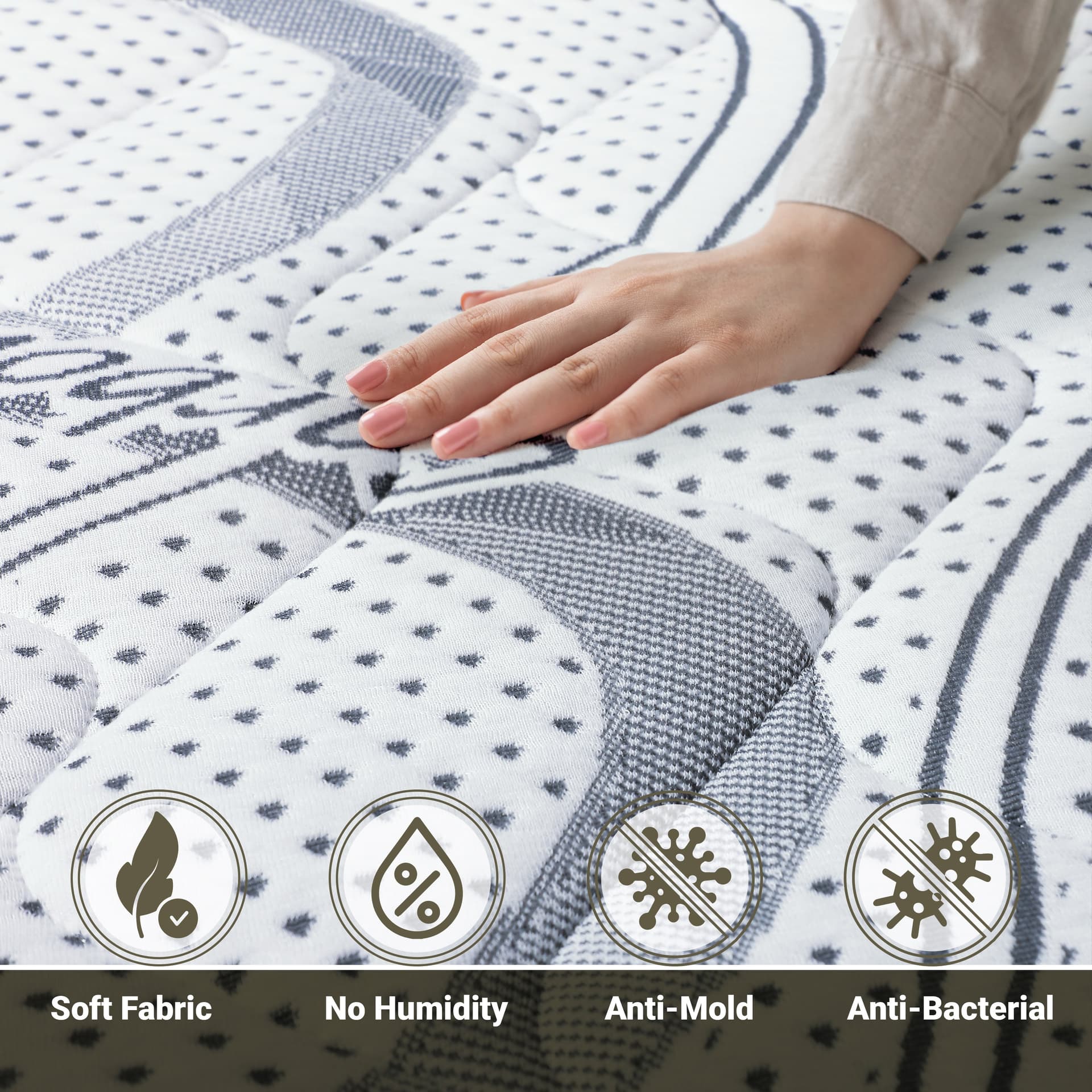 Materasso matrimoniale Francese CARBON Memory Premium Quality | Altezza 20 cm | Made in Italy in Materassi The White Stone - San Donà di Piave, commercioVirtuoso.it