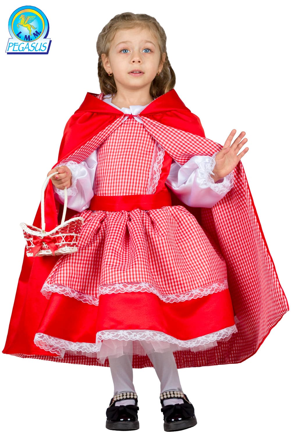 COSTUME CARNEVALE CAPPUCCETTO ROSSO DALLA 3° ALLA 5° - PEGASUS 0609 in Bambini Falco Biancheria - Parete, commercioVirtuoso.it