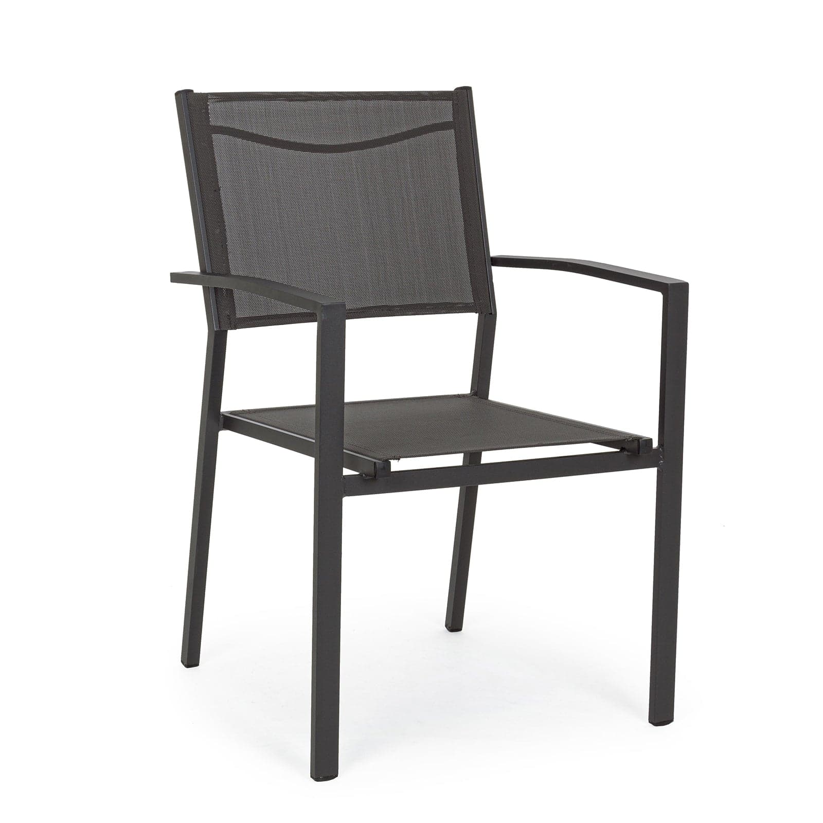 Poltrona "Hilde" struttura in alluminio verniciato e texilene per giardino e veranda - 15