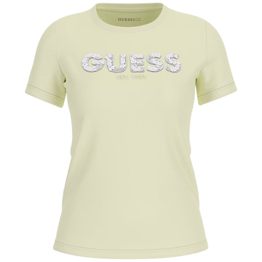Guess t-shirt giallo pastello art. Logo Segduins W5GI17J1314A83M T-shirt Guess