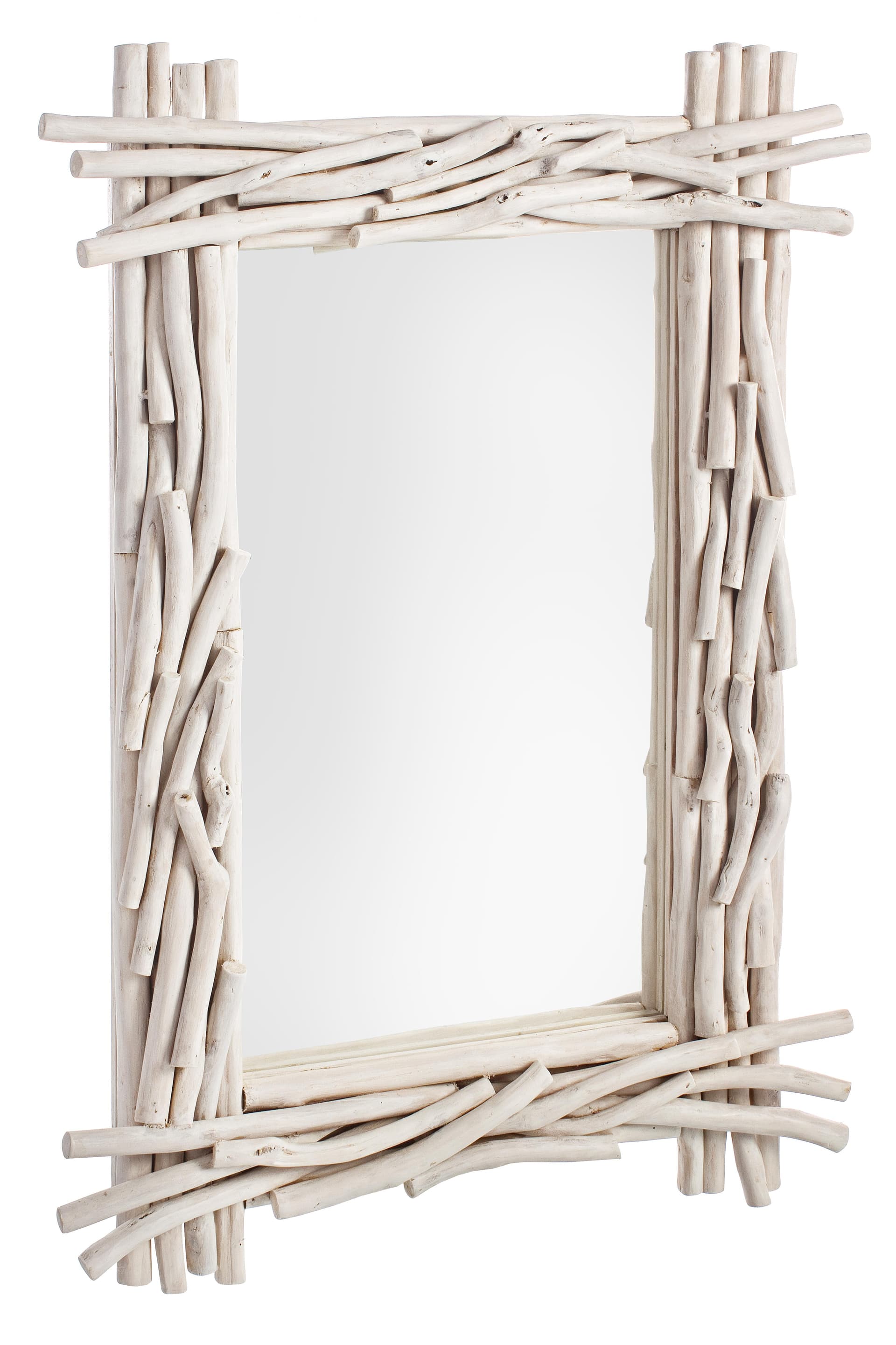 Specchio da parete con cornice in legno "Sahel" 90 a - 6 b - 60 h cm in Specchi da parete Decor Space - Altamura, commercioVirtuoso.it