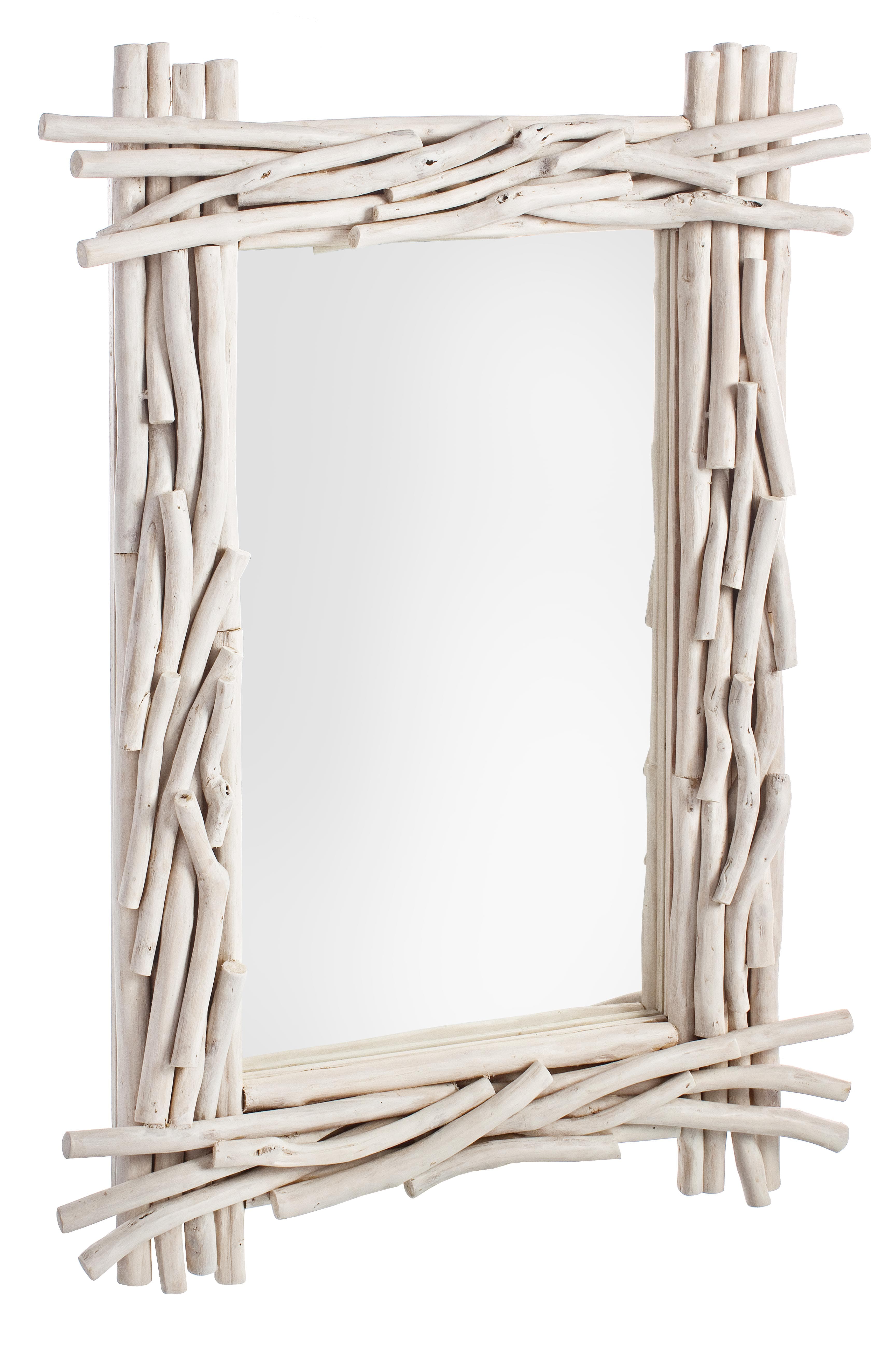 Specchio da parete con cornice in legno "Sahel" 90 a - 6 b - 60 h cm in Specchi da parete Decor Space - Altamura, commercioVirtuoso.it