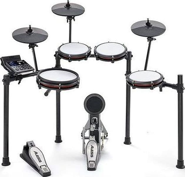 Batteria elettronica alesis nitro max kit black e red black e red - 0694318026236