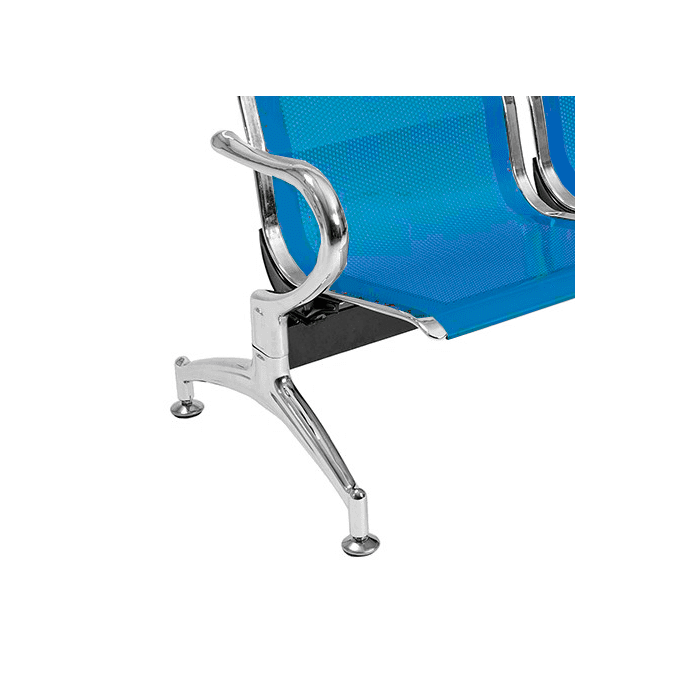 Panca in acciao per sala attesa ufficio studio a 3 posti - colore blu in Sedie per sale riunioni CarrelloDigitale.it - Seclì, commercioVirtuoso.it