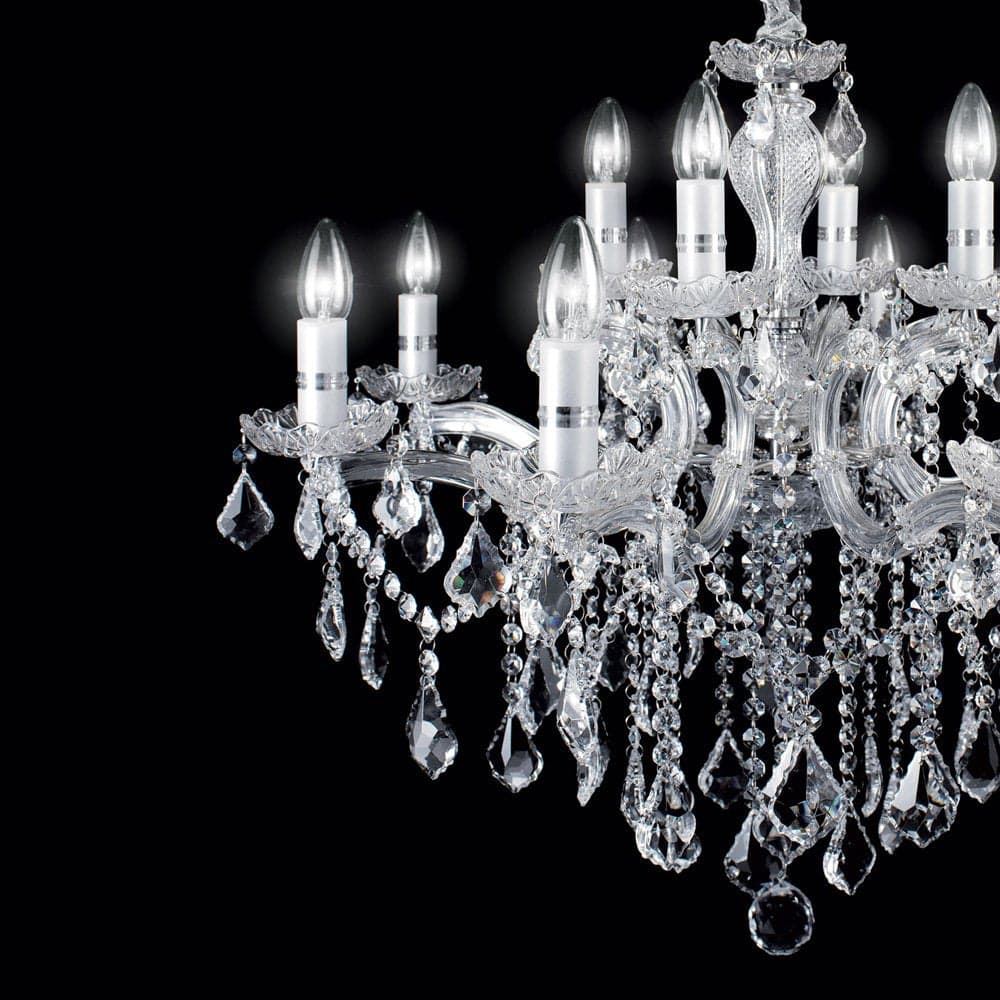 Lampadario Classico Florian Metallo-Cristallo Cromo 18 Luci E14 in Lampadari LuceArt - Montecorvino Pugliano, commercioVirtuoso.it