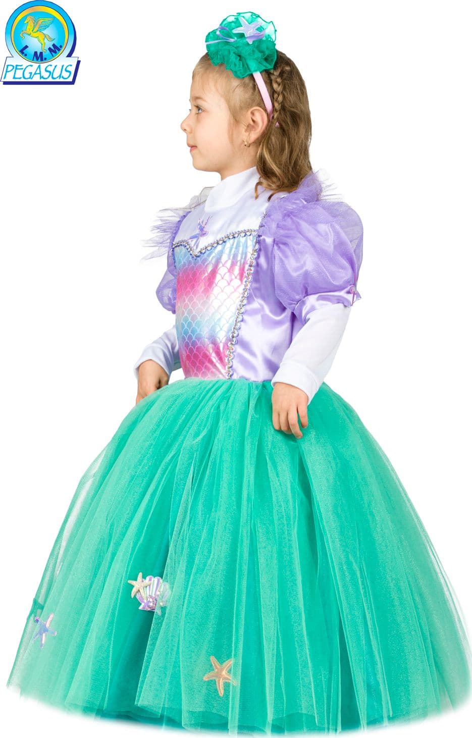 COSTUME CARNEVALE PRINCIPESSA SIRENA - PEGASUS 0766 in Bambini Falco Biancheria - Parete, commercioVirtuoso.it
