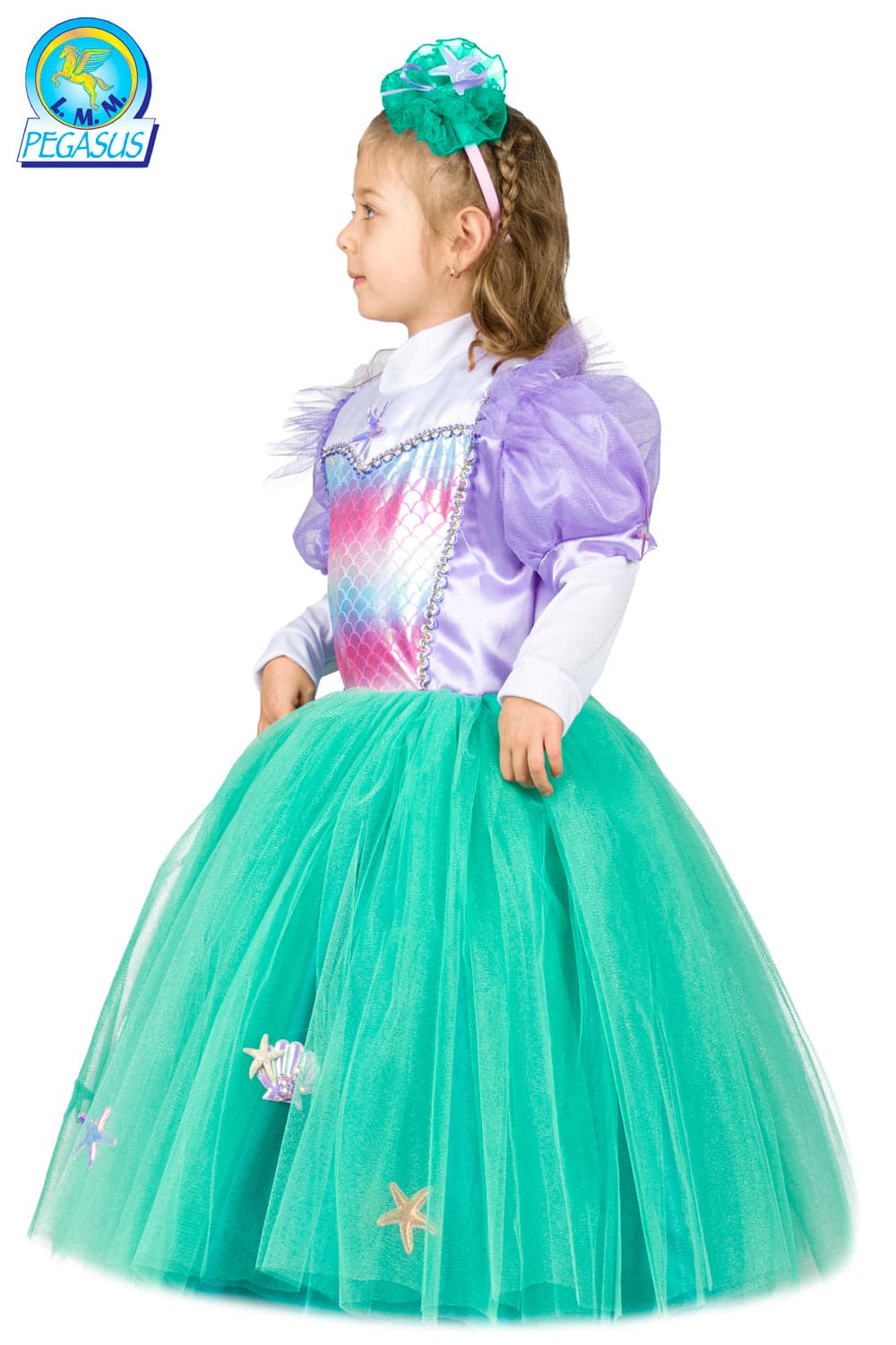 COSTUME CARNEVALE PRINCIPESSA SIRENA - PEGASUS 0766 in Bambini Falco Biancheria - Parete, commercioVirtuoso.it