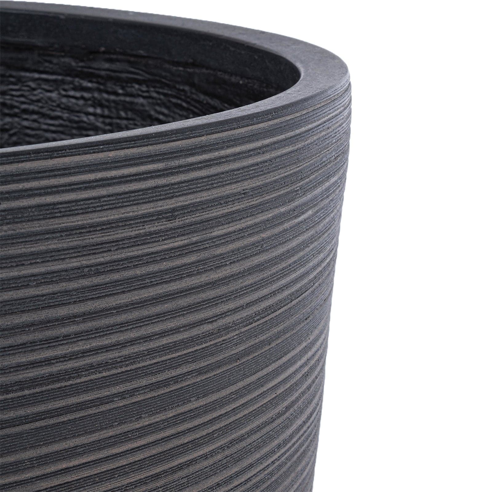 Set di balconiere vasi da giardino balcone esterno per piante antracite Stripes - 14