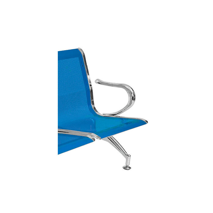 Panca per sala attesa aspetto studio ufficio in acciaio a 5 posti - colore blu in Sedie per sale riunioni CarrelloDigitale.it - Seclì, commercioVirtuoso.it